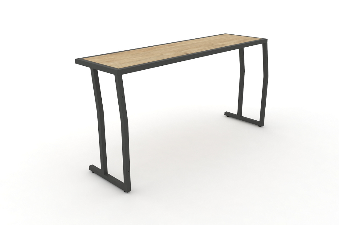 Стол учебный трехместный без царги DESK DK-1500S Тиквуд Светлый / Антрацит Металл  стоимость