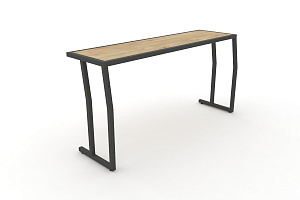 Стол учебный трёхместный DESK DK-1500S Тиквуд Светлый / Антрацит металл фото