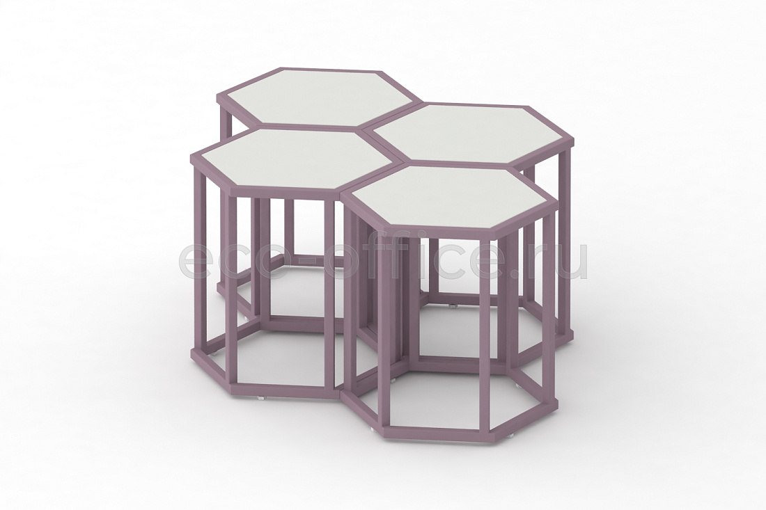 Стол журнальный HEX-450 ColorPastel Сатин / Пастельно-фиолетовый (RAL 4009)  стоимость