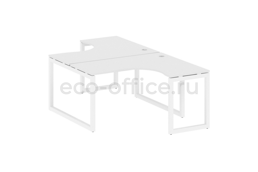 Рабочая станция криволинейная METAL SYSTEM QUATTRO 5x5 50БО.РАС-СА-2.3 Белый / Белый металл  стоимость