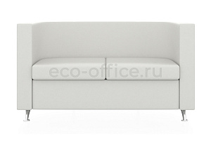 Двухместный диван ЭРГО экокожа Euroline 920 Ультра белый фото