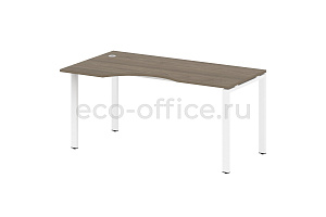 Стол криволинейный левый METAL SYSTEM STYLE БП.СА-1 (L) Вяз Благородный / Белый металл фото