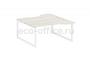 Рабочая станция криволинейная METAL SYSTEM QUATTRO 5x5 50БО.РАС-СА-2.1 Дуб Наварра / Белый металл фото