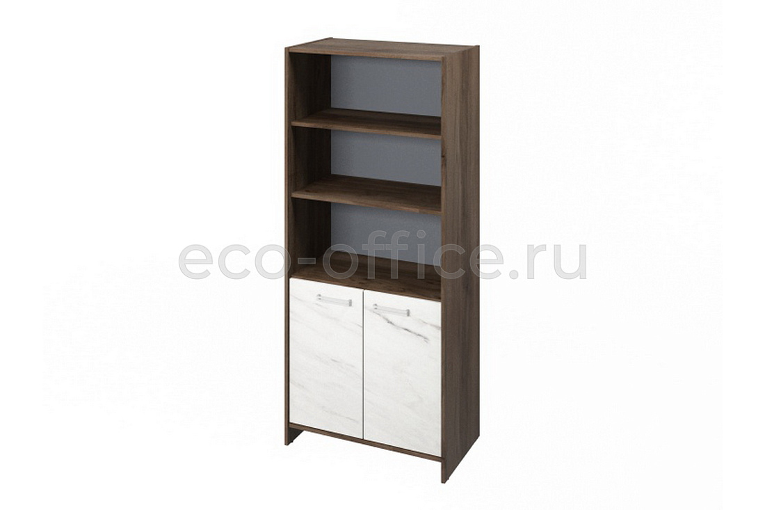 Шкаф для документов FESTUS FI-672.G Орех Пацифик Табак / Мрамор Леванто белый  стоимость