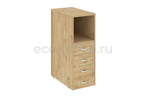 Тумба 4 ящика завершающая левая ONIX O.R-TV-4 (L) Тиквуд Светлый фото