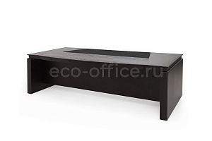 Стол письменный закругленный LAGO 105 104 FE/SC BLACK Дуб Ферро фото