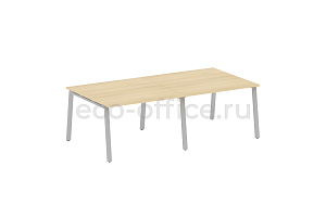 Стол переговорный (2 столешницы) METAL SYSTEM STYLE БА.ПРГ-2.2 Акация Лорка / Серый металл фото
