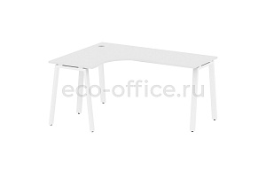 Стол криволинейный левый METAL SYSTEM STYLE БА.СА-4 (L) Белый / Белый металл фото