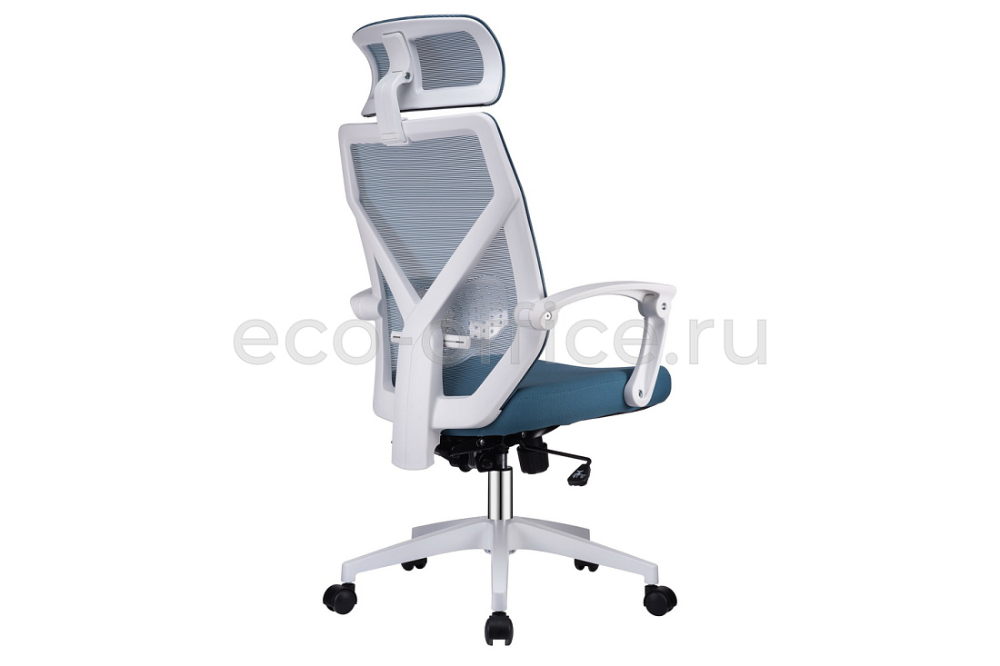 Кресло RV Chair OLIVER W-203 AC Белый пластик / Синяя сетка  стоимость
