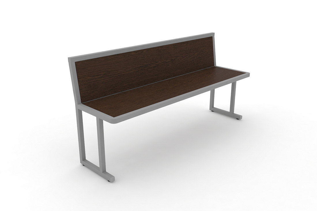 Скамья учебная трехместная DESK DK-1500L Венге / Серый Металл  стоимость