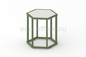 Стол журнальный HEX-450 ColorPastel Сатин / Резедово-зелёный (RAL 6011) фото