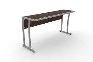 Стол учебный трёхместный с царгой DESK DK-1500SP Венге Цаво / Серый металл фото