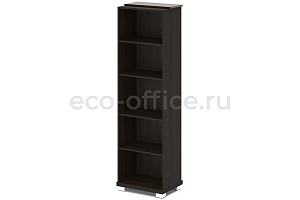 Стеллаж высокий центральный GRACE L-57ц Дуб Линдберг тёмный / Tasso Nero фото