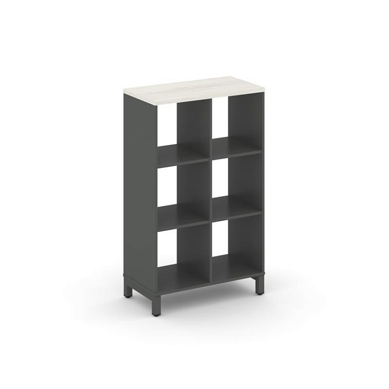 каркас стеллажа 3 яр. style project sn.ks-320 антрацит/дуб наварра/металл антрацит фото