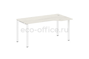 Стол криволинейный правый METAL SYSTEM STYLE БП.СА-1 (R) Дуб Наварра / Белый металл фото