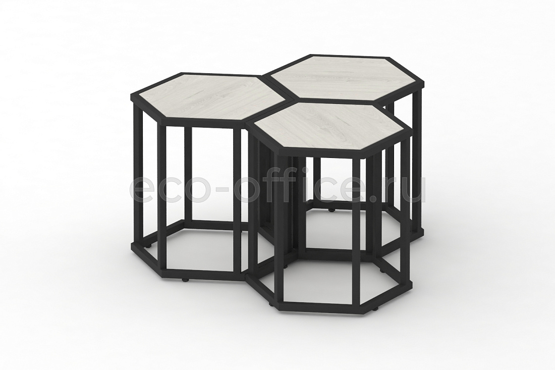 Стол журнальный HEX-450 Дуб Наварра / Чёрный металл  стоимость