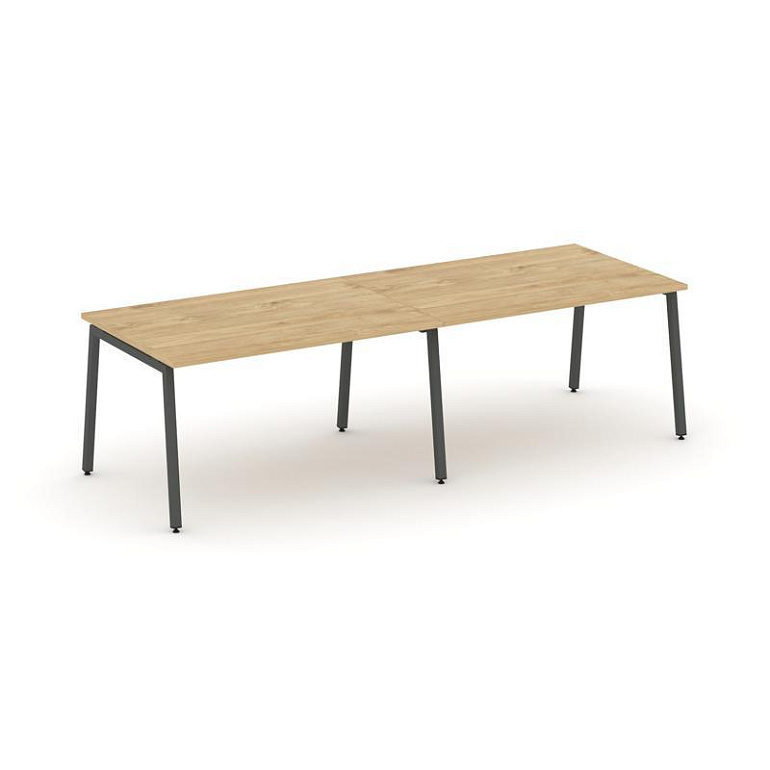 стол переговорный style project sn-4a.sprg-012.3 тиквуд светлый/металл антрацит фото