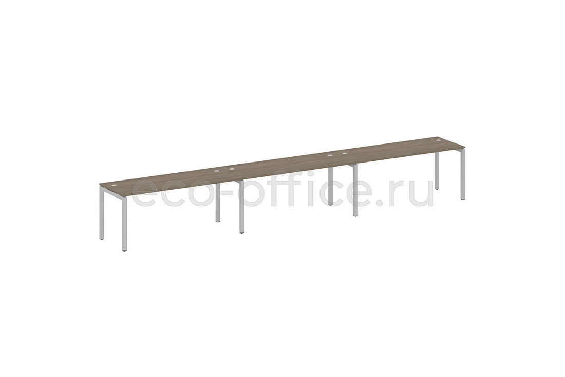Рабочая станция на 3 рабочих места METAL SYSTEM QUATTRO 5x5 50БП.СМ-3.5 Вяз Благородный / Серый металл  стоимость