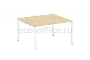 Стол переговорный (1 столешница) METAL SYSTEM QUATTRO 4x4 40БП.ПРГ-1.3 Акация Лорка / Белый металл фото
