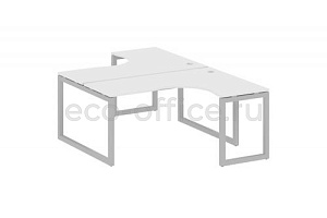 Рабочая станция криволинейная METAL SYSTEM QUATTRO 5x5 50БО.РАС-СА-2.4 Белый / Серый металл фото