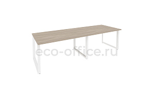 Стол переговорный (2 столешницы) ONIX O.MO-PRG-2.3 Дуб Аттик / Белый металл фото