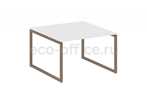 Стол переговорный (1 столешница) METAL SYSTEM QUATTRO 4x4 40БО.ПРГ-1.2 Белый / Мокко металл фото
