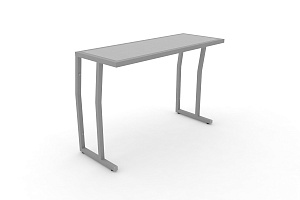 Стол учебный двухместный DESK DK-1100S Серый / Серый металл фото