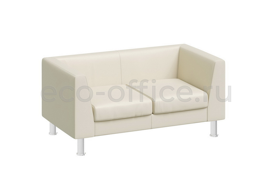 Двухместный диван EVA 2 Ivory 22042 Бежевая кожа  стоимость