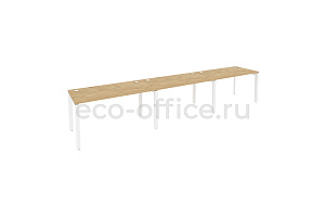 Рабочая станция на П-образном м/к ONIX O.MP-RS-3.3.7 Тиквуд Светлый / Белый металл фото
