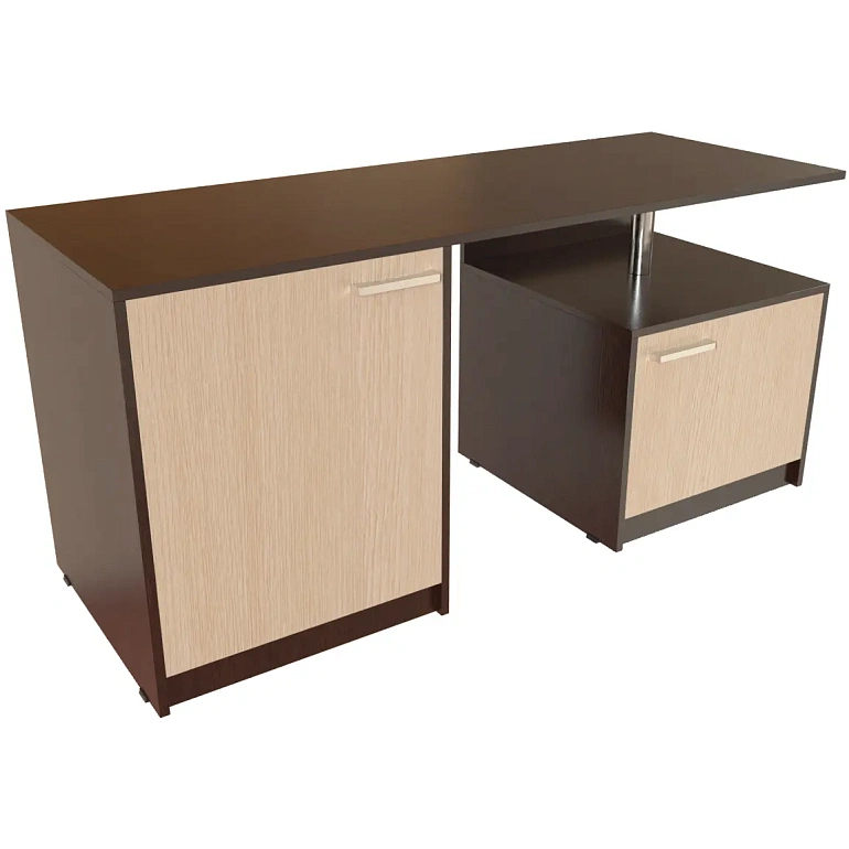 стол с минибаром и тумбой protech т-106 дуб венге/ясень шимо фото