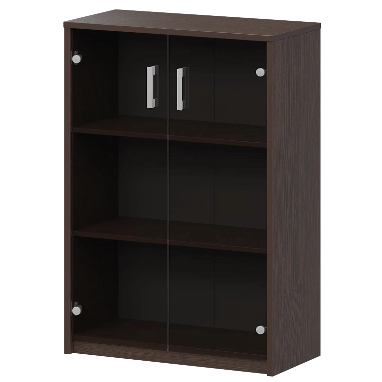 стеллаж средний с тонированным стеклом protech а-304/а-стл304тон дуб венге фото