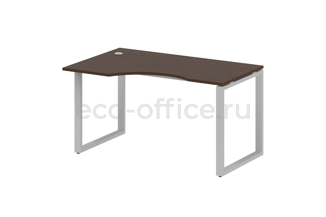 Стол криволинейный левый METAL SYSTEM STYLE БО.СА-2 (L) Венге Цаво / Серый металл  стоимость