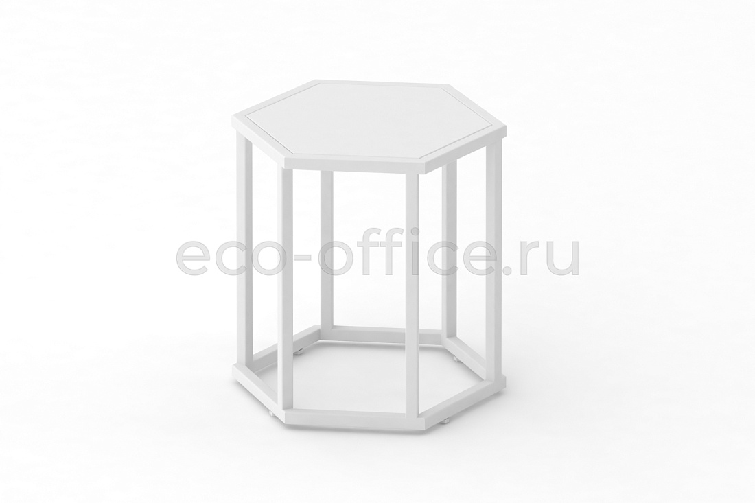 Стол журнальный HEX-450 Белый / Белый металл  стоимость