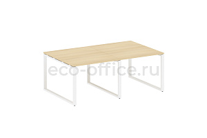 Стол переговорный (2 столешницы) METAL SYSTEM STYLE БО.ПРГ-2.1 Акация Лорка / Белый металл фото