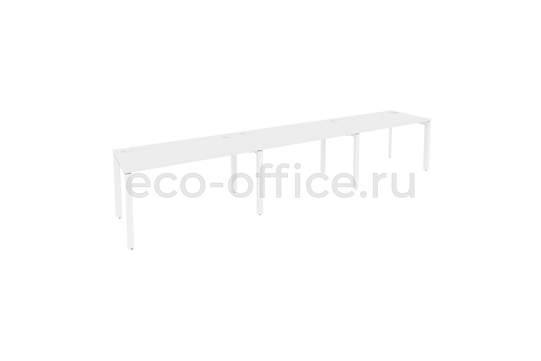 Рабочая станция на П-образном м/к ONIX O.MP-RS-3.3.7 Белый Бриллиант / Белый металл  купить в Москве