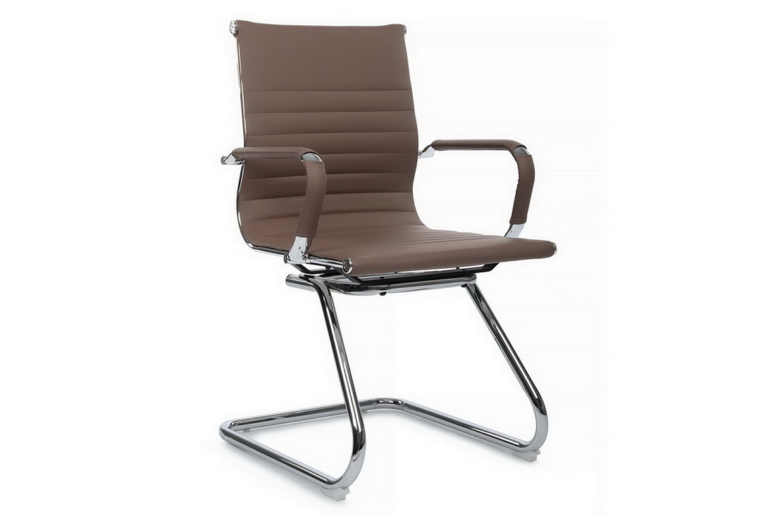 Конференц-кресло RV Chair HUGO 6002-3E Коричневая экокожа  стоимость