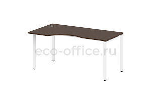 Стол криволинейный левый METAL SYSTEM STYLE БП.СА-1 (L) Венге Цаво / Белый металл фото