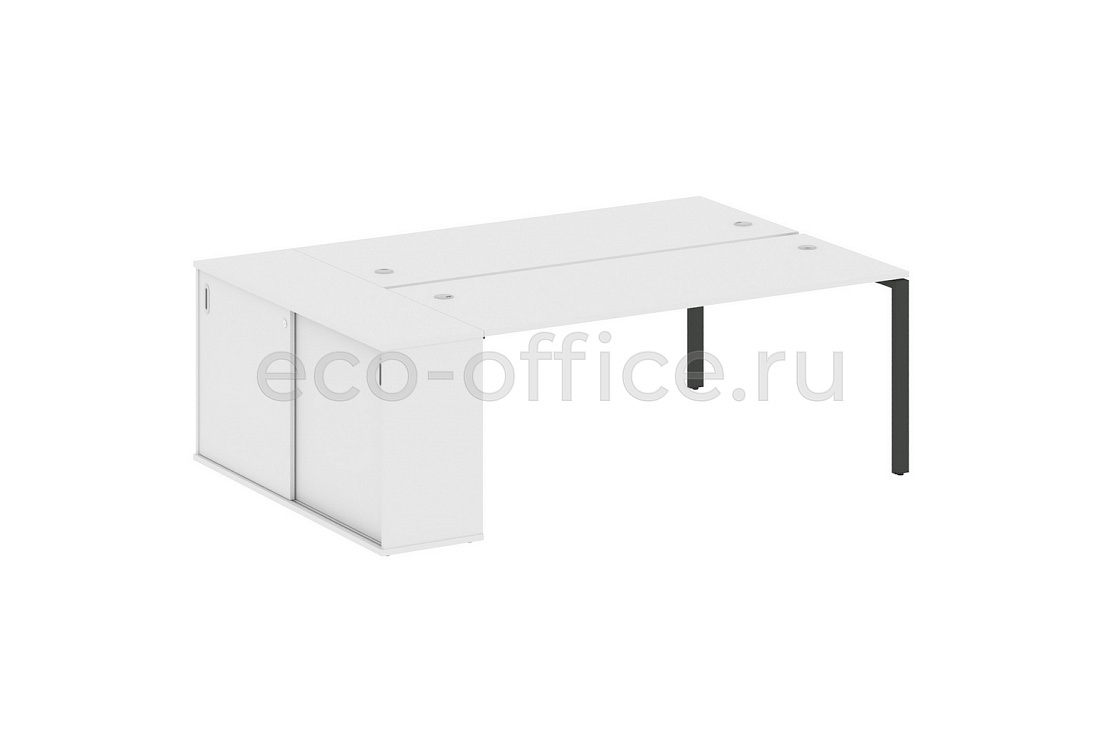 Рабочая станция с опорным шкафом-купе METAL SYSTEM STYLE БП.РС-СШК-1.5 Белый / Антрацит металл  стоимость