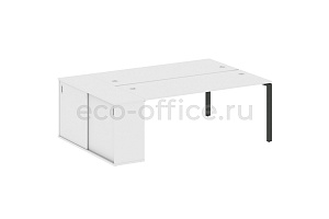 Рабочая станция с опорным шкафом-купе METAL SYSTEM STYLE БП.РС-СШК-1.5 Белый / Антрацит металл фото
