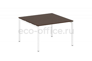 Стол переговорный (1 столешница) METAL SYSTEM QUATTRO 4x4 40БП.ПРГ-1.2 Венге Цаво / Белый металл фото