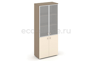 Шкаф высокий широкий ESTETICA ES.ST-1.2R Латте / Сатин фото