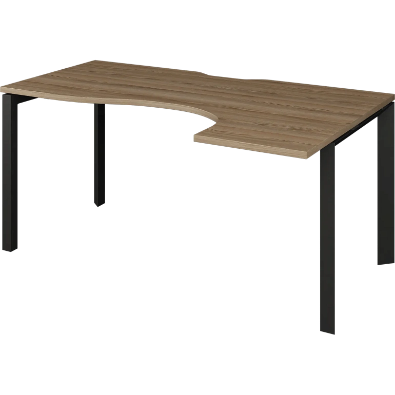 стол эргономичный правый на металлокаркасе protech нтмп.п-060.пр дуб сафари/антрацит фото
