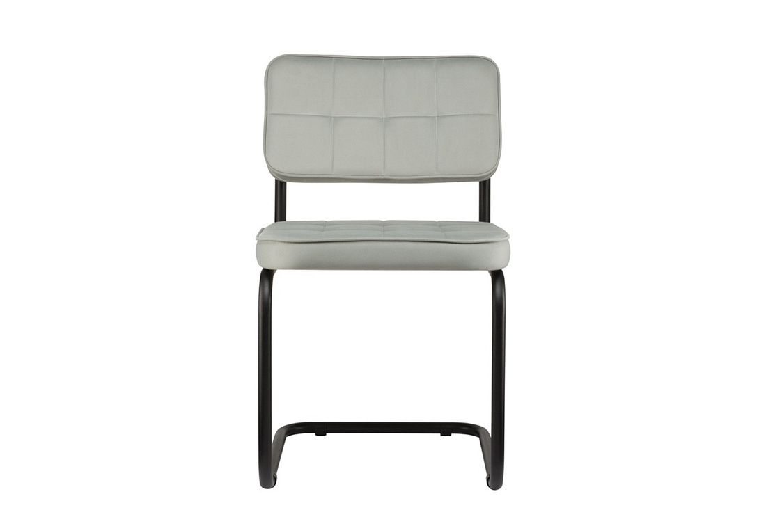 конференц-кресло eco-chair colombo comfort clm-05 серый велюр / черный металл фото