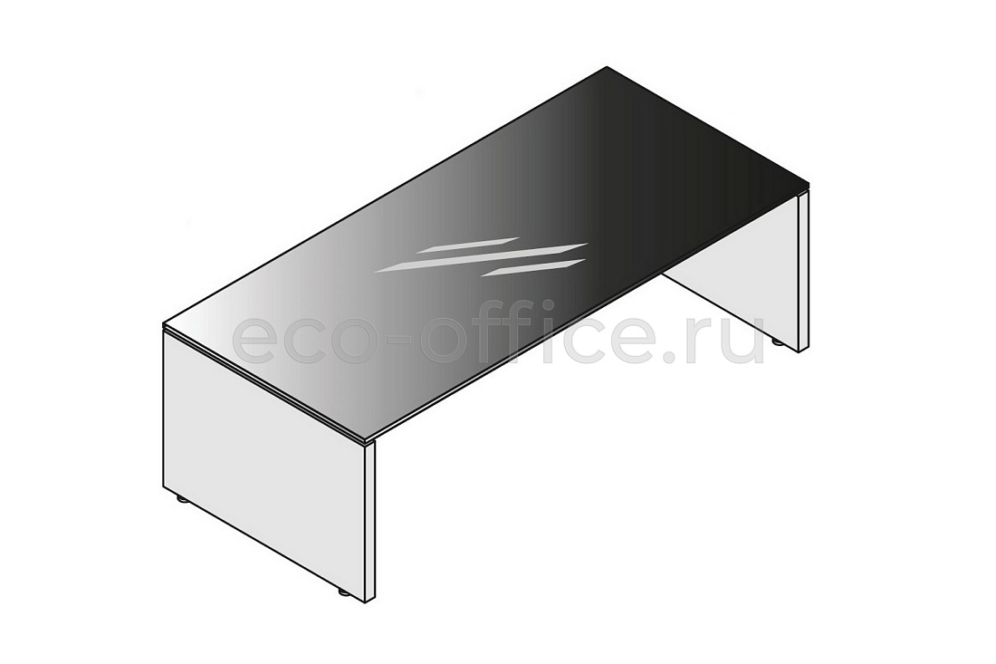 Стол руководителя стеклянный E.O.S. 118231 Black / Modern Walnut  стоимость