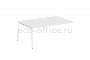 Проходной наборный элемент переговорного стола METAL SYSTEM STYLE БА.ППРГ-5 Белый / Белый металл фото