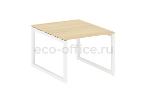 Стол переговорный (1 столешница) METAL SYSTEM QUATTRO 5x5 50БО.ПРГ-1.1 Акация Лорка / Белый металл фото