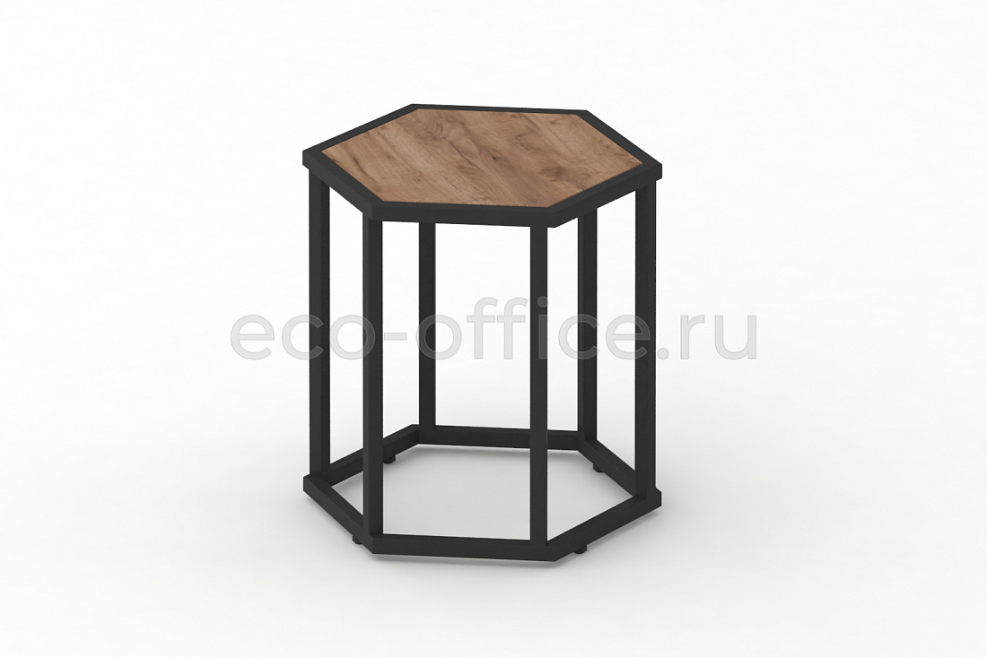 Стол журнальный HEX-450 Дуб Табак / Чёрный металл  стоимость