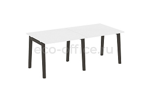 Стол переговорный (2 столешницы) ONIX WOOD OW.PRG-2.1 Белый Бриллиант / Дуб Тёмный фото