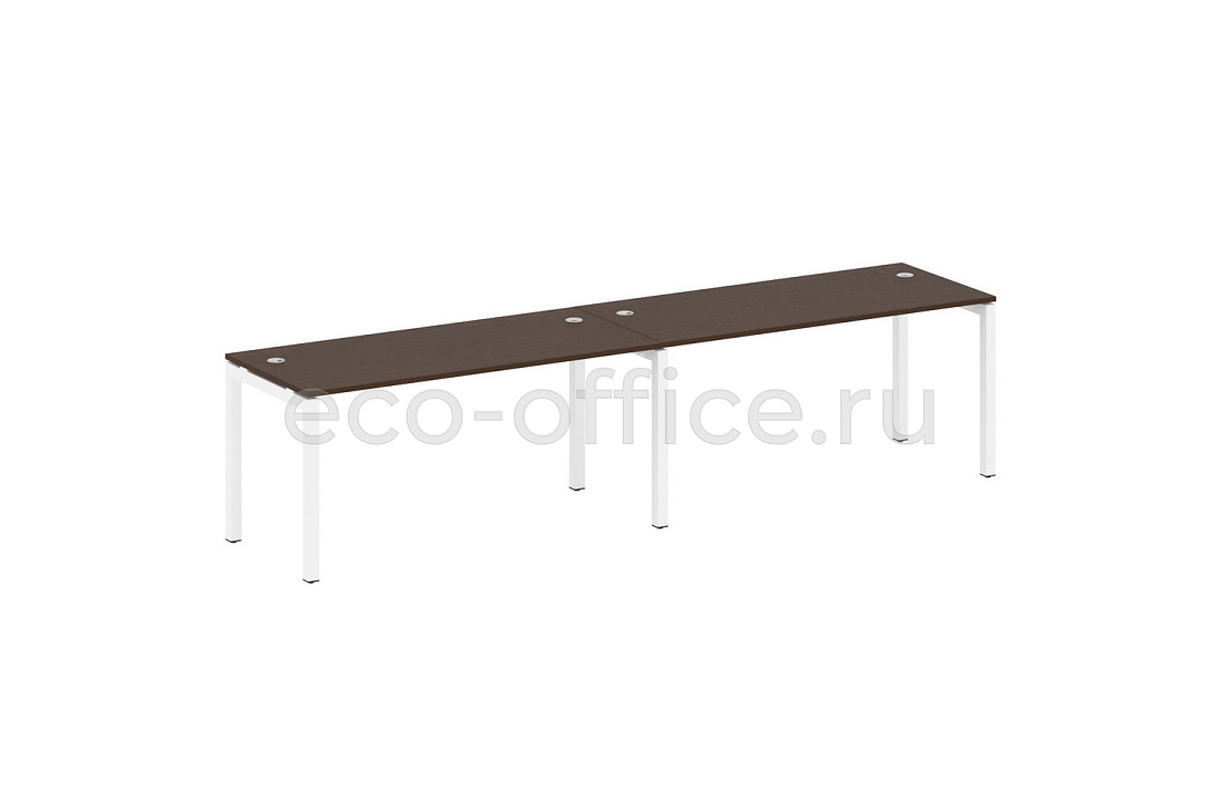 Рабочая станция на 2 рабочих места METAL SYSTEM QUATTRO 5x5 50БП.СМ-2.4 Венге Цаво / Белый металл  стоимость