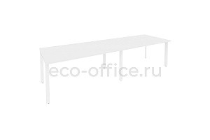Стол переговорный (2 столешницы) ONIX O.MP-PRG-2.4 Белый Бриллиант / Белый металл фото